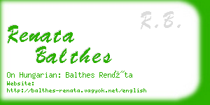 renata balthes business card